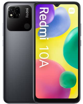 Xiaomi Redmi 10A Smartphone, 32Go, Écran immersif 6,53, Batterie Longue autonomie 5000mAh, Double caméra 13MP, Gris Graphite (Reconditionné)