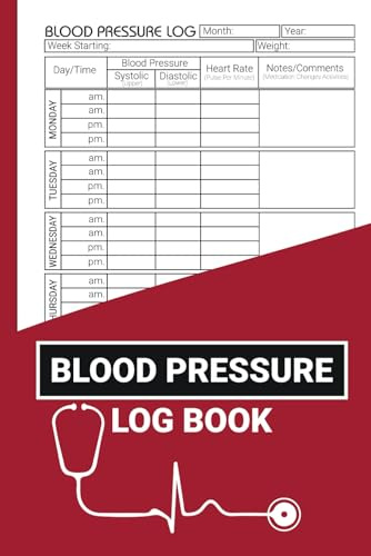 Blood Pressure Log Book 6x9: 2-Year Weekly Tracker | 118 Weeks of Blood Pressure Readings with Notes | Includes Medical and Personal Info Pages