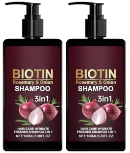 Rosmarin-Shampoo mit Zwiebeln, Onions Shampoo für Haarwachstum, Zwiebel-Biotin- und Rosmarin-Shampoos gegen Haarausfall, Tiefenreinigung und Hydratisierung (2Pcs)