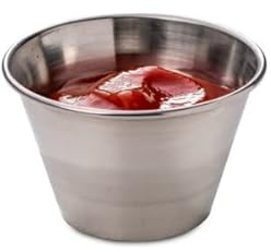 Stainless Steel Ramekins 4oz / 114ml - Pack of 24 - Sauce Pots, Condiment Bowls, Dip Dishes