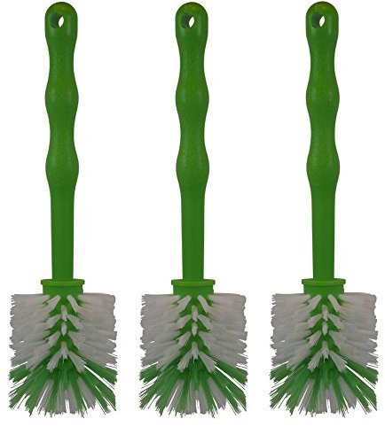 HG Verlag© (3 X im Set) Mixtopf Spülbürste - ideal zum Reinigen von Mixtöpfen wie z.B. Thermomix TM5 TM6 TM31 sowie Mixtöpfen - (3 x Grün)