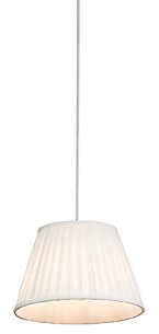 Qazqa Retro Pendelleuchte, Pendellampe - Plisse - Crème, Rund, 25cm, Ideal als Flur, Küche lampe, Schlafzimmerlampe und Wohnzimmerlampe