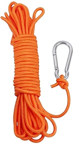 BeGrit 6mm Bootsseil 10m Polypropylen Seil Boot Fenderleine Orange Ankerleine Kajak Festmacher Tauwerk für Bootsport Camping Fischen Wandern