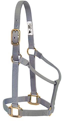 Weaver Leather Unisex-Erwachsene Original Halfter, Nicht verstellbar, 2,5 cm kleines Pferd, Grau (Graphite//Nature's Delight), Small Horse