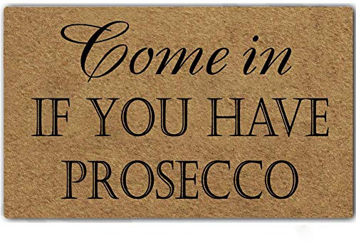 Eureya Fußmatte Come in If You Have Prosecco Dekorative Fußmatte für drinnen und draußen, 45,7 x 76,2 cm