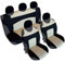 akhan CSC303S - Sitzbezug Set T-Shirt-Design Schwarz-Beige