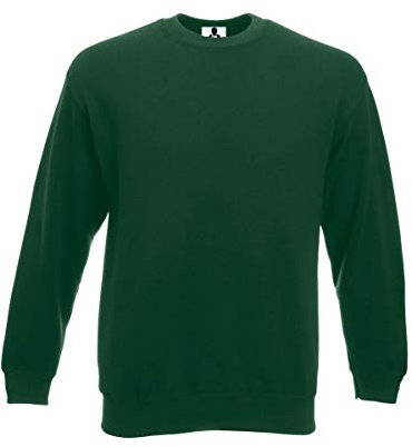 Club Plain Sweatshirts Sweater Jumper Top Unisex Mens Ladies Crewneck Bottle Green