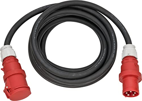 Brennenstuhl Câble d'extension CEE IP44 (câble de 20 m, H07RN-F 5G16,0, 400 V/63 A 5 pôles avec fiche CEE et couplage, pour extérieur IP44, fabriqué en Allemagne) Noir