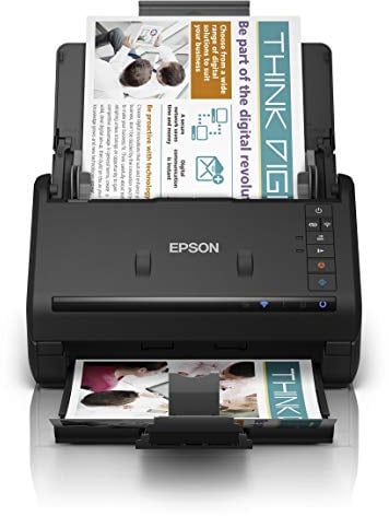 Epson Workforce ES-500WII WLAN-Hochgeschwindigkeits-Farbscanner mit automatischer Zufuhr und OCR-Software