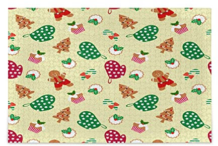 Puppe Weihnachten Cartoon Tupfen Jigsaw Puzzle 1000 Teile für Erwachsene Klassische Jigsaw Puzzles aus Papier Wanddekoration Geschenk ab 12 (70x50cm)