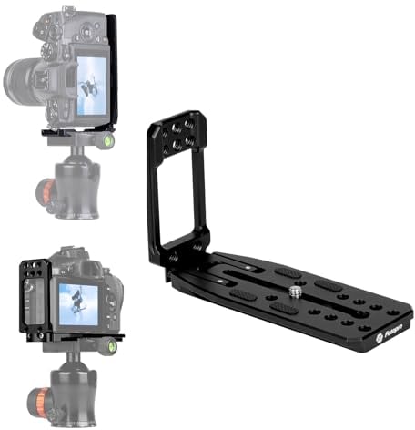 Fotopro Camera Quick Release Plate L Bracket Vertical Horizontal Switching L Shape QR for DSLR Tripod Monopod Camera Photography Photo Universal