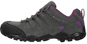 Mountain Warehouse Belfour Zapatillas para Mujer - Transpirables, Zapatillas con Cordones para Cualquier época del año- para excursión, Gimnasio y Correr Gris Talla Zapatos Mujer 37 EU