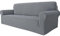 Ystyle Sofa überzug 3 Sitzer Mit Armlehne, Stretch Sofabezug rutschfest, Modern Sofa Cover Für Hunde Haustiere, Atmungsaktiv Couch überzug Mit Elastic Bottom, Hellgrau