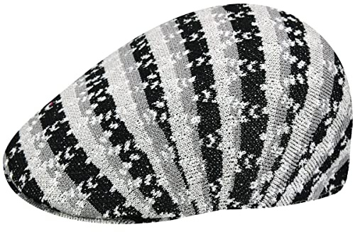 Kangol Groovy Warp 507 Flat Cap by Men - Ivy hat with Peak Summer Spring-Summer - M (56-57 cm) Grey