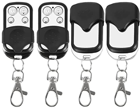 4 Pièces Télécommande Universelle de Portail sans Fil, Télécommande Porte-Clés pour Portail de Porte de Garage de Voiture 433.92mhz, avec 4 Canaux Différents, avec Glissière de