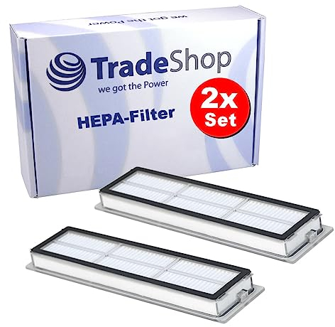 2x Trade-Shop HEPA-Filter/Feinstaubfilter/Luftfilter mit Rahmen kompatibel mit Xiaomi Dreame Bot L10 Pro, Bot Z10 Pro, D9, D9 Max, W10, W10 Pro Saugroboter