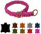 Hundehalsband Fettleder/Halsband ZugStopp Messing/kleine Hunde & große Hunde / 15mm / 20mm / 25mm / XXS - XL (45 Breite: 20mm, Pink)