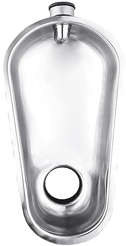 DLAZUM Toilettes à la Turque en Acier Inoxydable 304 pour Petit Appartement, Salle de Bain, urinoir Domestique, déodorant (Toilettes à la Turque) (1+ Valve de Chasse à capteur exposé)