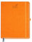 BEZEND Kalender 2025 Buchkalender ca.A4 28,5 x 21,5 cm | Terminplaner 2025 Wochenkalender 1 Woche 2 Seiten mit Monats-Register | Planer & Terminkalender A4 mit PU-Leder Hardcover - Orange