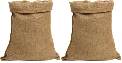 IPEA Große Jutesäcke – 80 x 50 cm – Made in Italy – 1 Stück – Jutesack im Natürlicher Stoff für DIY, Einrichtung, Garten, Aufbewahrungsbox - Jute Säcke BSJUTASACX1 Natur (Packung mit 2)