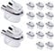Qrity 16 Pcs Glass Clamp, Glass Shelf Clamp Pegs, Zinc Alloy Glass Clamp, Glass Shelf Support with Screws, Glass Shelf Brackets for 3-8MM Thickness Glass