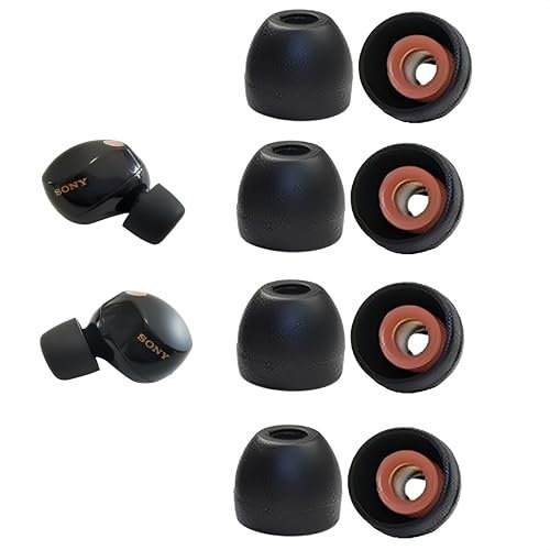 Rhinenet Silicone Earbuds Tips for Sony 1000XM5/1000XM4/LinkBuds S/WF-C500/WF-C700N Earbuds WF WI XBA Earbuds, with Storage box, 4 Pairs (Extra Small)