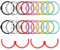 Caianwin 20 Stück Buchringe 30mm, Metall 10 Farben Buchbinderinge Loseblatt Verbinder Bunte Karteikarten Ring für Fotoalbum, Scrapbook, Papier Karten, Memoablage, Schlüsselring