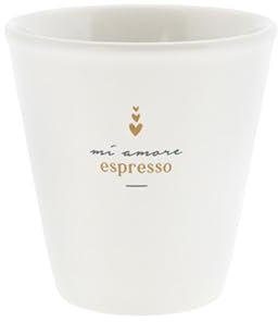 Bastion Collections Espressotasse Paperlook mi amore weiß caramel