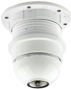 VoltShine Douille - Douille à vis E-27, capacité de 4 A, couleur blanche, fabriquée en plastique résistant