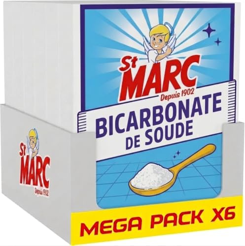 St Marc Bicarbonate de Soude Nettoyant Multi - Usage 680g - Nettoie, Récure et désodorise (Lot de 6)