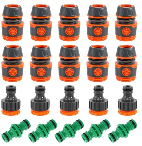 Schlauchkupplung 1/2 Zoll, 20 Stück Schlauchanschluss 1/2 Zoll | Schlauch Kupplung Set Schlauchkupplung Zubehör Schlauchverbinder Gartenschlauch Verbinder für Familie Garten