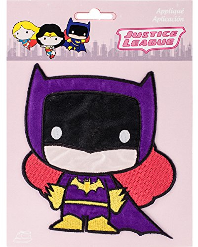 Simplicity Verkleidung kann Man Batgirl Karikatur Bügelbild Aufnäher, Polyester, Mehrfarbig, 18.67 X 14,73 X 0,2 cm