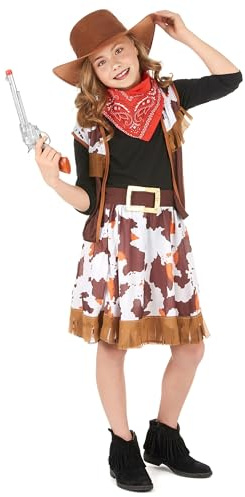 Jadeo - Déguisement Cowboy de l'ouest fille 7/9 ans - Multicolore
