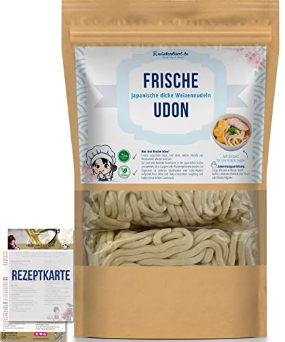 Asiafoodland - Udon Nudeln - frische Nudeln für z.B. asiatische Ramen, Bratnudeln, Suppen, Noodle / Noodles, 1er Pack (1 x 800 g)