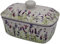 Lenoardo Collection Bell Top Fine China Lavender Floral Butter Dish Gift Boxed