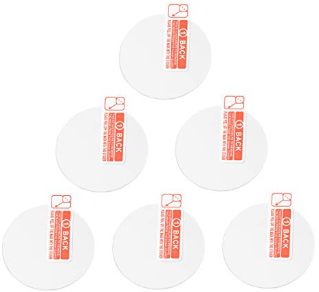 VILLCASE 6 Pièce Protection Écran pour Garmine Fenix 6X Pro, 35mm Montre Protecteur D'écran Rond, Montre Film de Verre Trempé, Installation Facile, Anti-Rayures, Clarté ÉLevée
