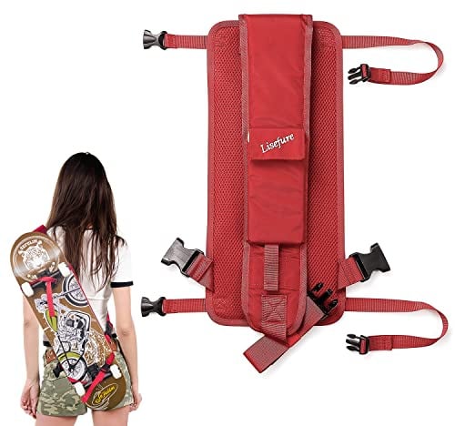 LISEFURE Skateboard Shoulder Carrier - Skateboard Carry Bag & Strap with Adjustable Straps