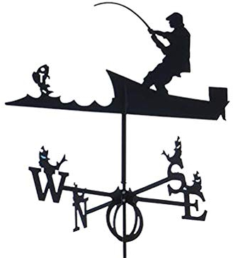 Yumira Wetterfahne, langlebiger Edelstahl Retro Wetterhahn Kreativer Gartenpfahl Wetterfahne Windspiel Gartendekor Dach