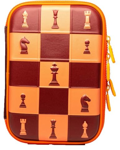 Ofsign Sport-Doppelschicht-Federmäppchen – multifunktionale Federmäppchen mit Netztasche mit Reißverschluss, Federmäppchen, Schreibwaren-Organizer mit Stifthalter, Geburtstagsgeschenke (Orange)