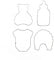 BekkiB 88499 – Set of 4 Biscuit Cutters Baby – Teddy, Baby Bottle, Baby Bib & Baby Bodysuit as Cookie Cutter for Baby Shower