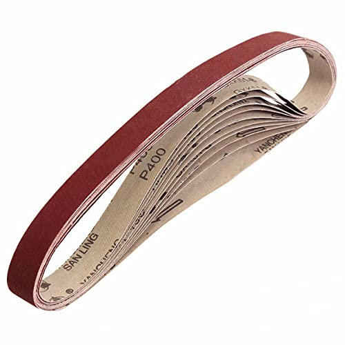 10 pack 760 * 25mm 1 * 30 400 courroies de ponçage marron alumina brun pour la ponceuse DUO ER