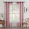 MIULEE Sheer Voile Vorhang Weihnachtsdeko mit Ösen Transparente Optik Gardine Ösenvorhang Ösenschal Transparent Durchsichtig für Schlafzimmer Wohnzimmer 140x225 cm (B x H) 2er Set Schmutziges Rosa
