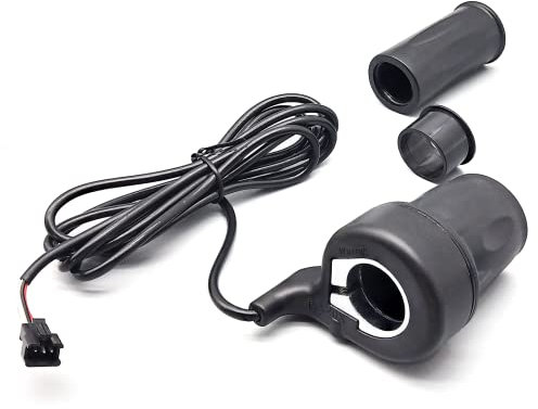 Ebike Twist Throttle 48V WUXING 20X Right Hand E bike Half Throttle Compatible 12V-72V Electric Bicycle Scooter Accessories (SM Plug)