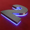 Numeri civici retroilluminati a LED, numero di targa galleggiante 3D a LED, numeri civici illuminati per esterni moderni. Luce blu.,3,8 pollici 200 mm