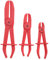 BOOMSTART 3 Stück Schlauchklemmenzange, Nylon Schlauchklemmenzangen Set, Leicht Tragbar Schlauch Klemmzange Abklemmzange für Kraftstoffschläuche, Brems- und Benzinleitungen, Kühlwasserschläuche, Rot