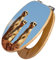 banjado Design WC Sitz Bambus Absenkautomatik 45,8x37,5cm / Toilettendeckel mit Absenkautomatik Holz/hochwertiger Bambus Klodeckel/WC-Sitz für gängigen Toiletten/Motiv Erdmännchenfamilie
