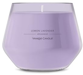 Yankee Candle Studio Scented Candle, Single Wick Jar Candle for Home Fragrance, Premium Plant Wax Blend, Long Lasting Burn, Lemon Lavender (Pack of 1)