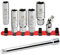 LLNDEI 3/8 inch Spark Plug Socket Set, 6 Point, SAE & Metric (14mm,18mm,13/16,5/8,3/4), 7 PCS CR-V Spark Plug Removal Tool with 6 Extension Bar and Universal Joint for Car Repair