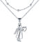 REIOT Engel Kette Damen 925 Sterling Silber Layered Halskette, Weihnachten Muttertag Geburtstag Geschenk, Verstellbar 45+5cm