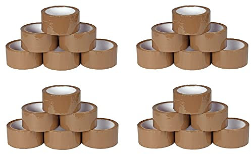 24 Rouleaux de Ruban Adhésif 48 mm x 100m d'Emballage Résistant Marron Scotch Haute Qualité 48 mm x 100m